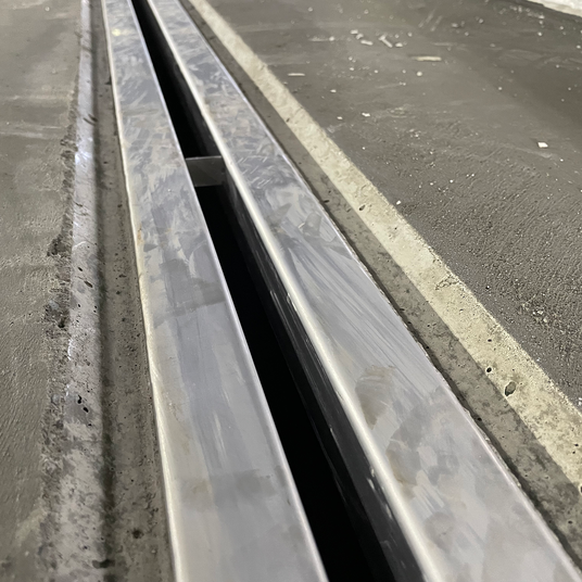 Keyform channel after concrete pouring