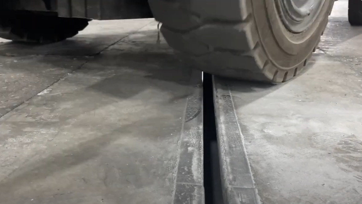Slot Drain under forklift traffic