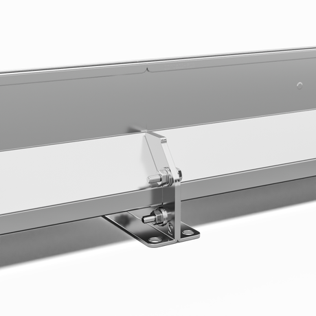 1/2 Stainless Steel Slot Drain Close Up
