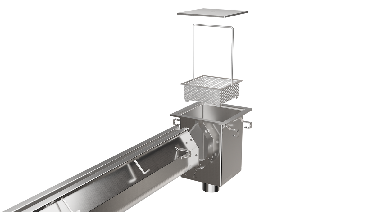 10,000 series slot drain with catch basin