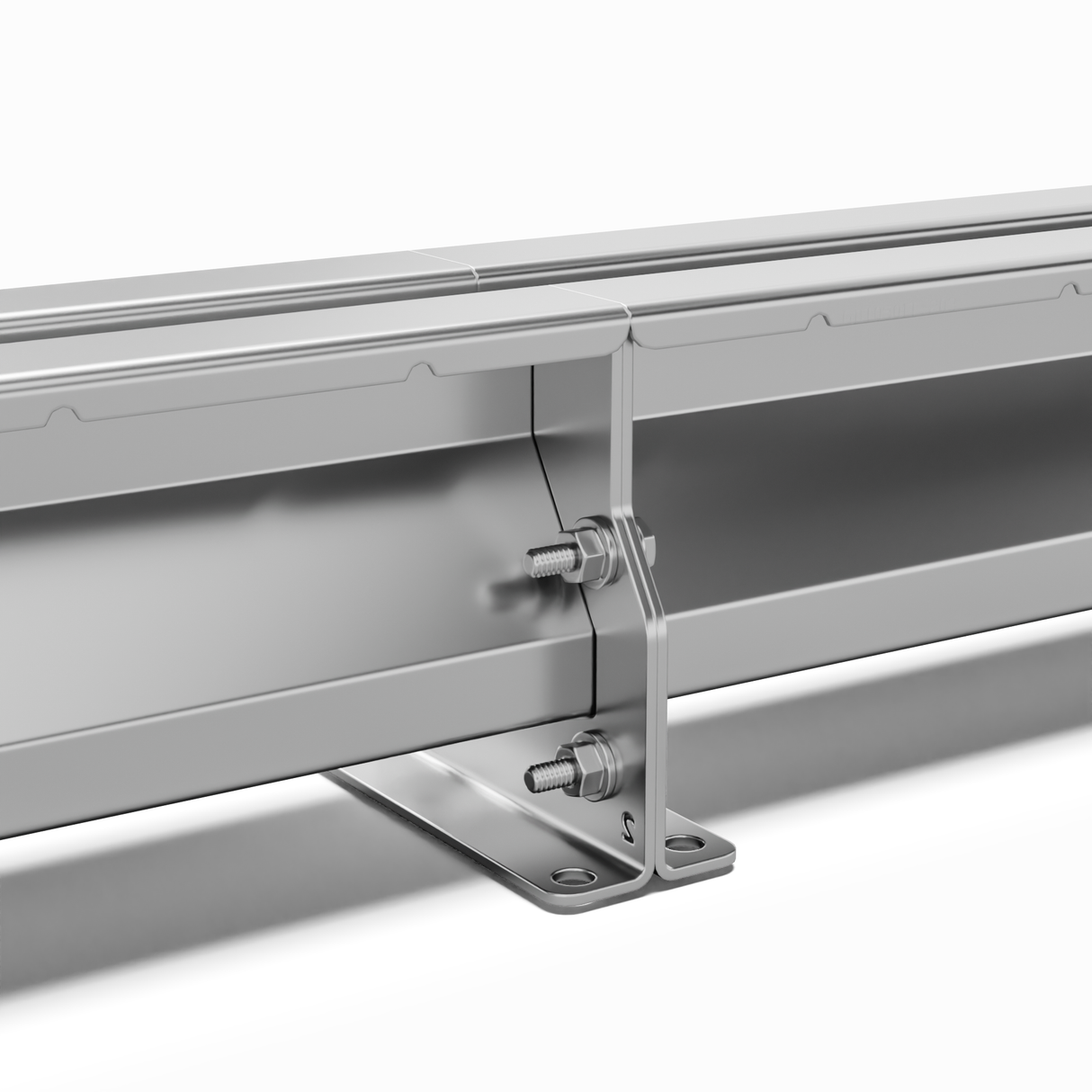 1 inch stainless steel slot drain close up