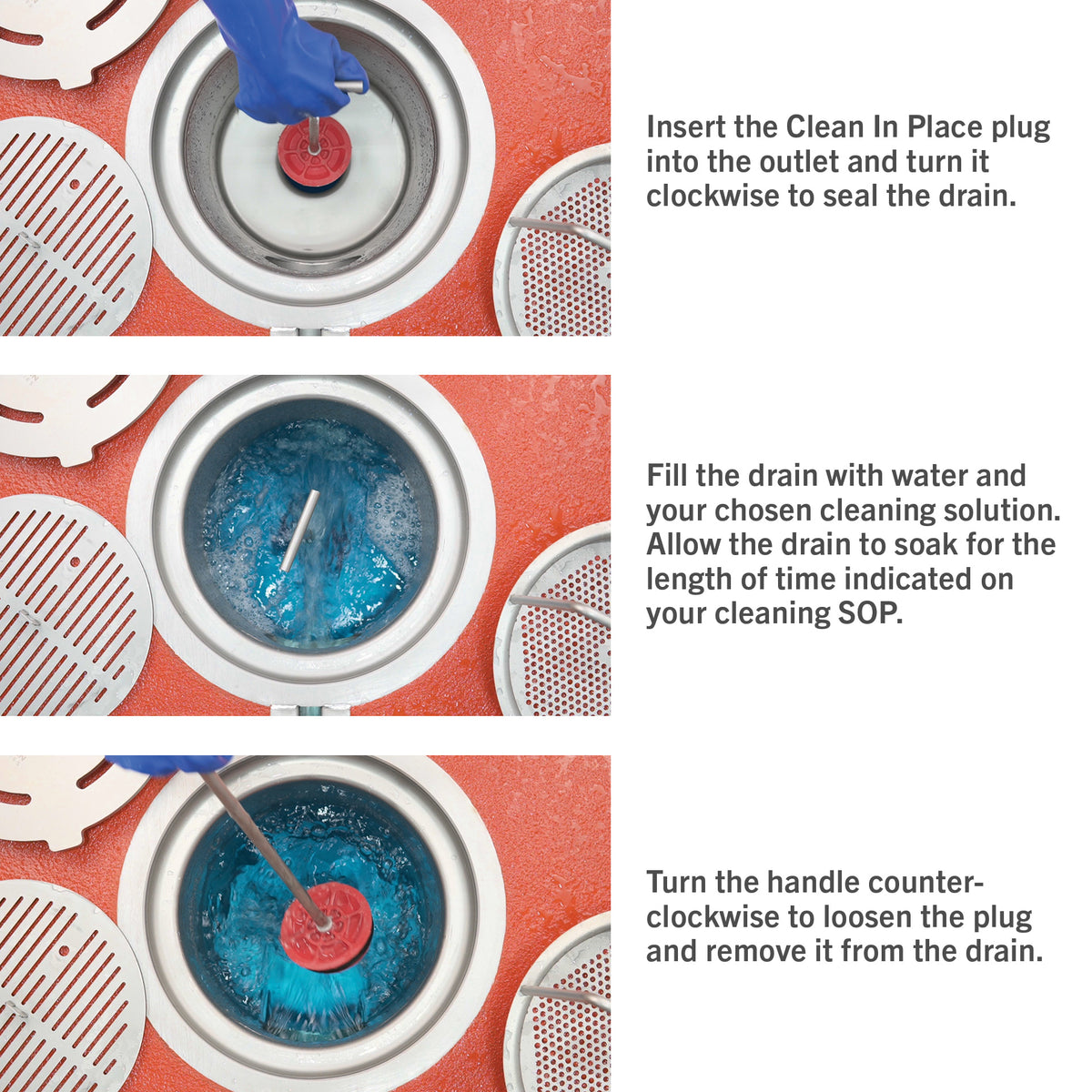 a detailed break down of how to use the CIP plug in your drainage system