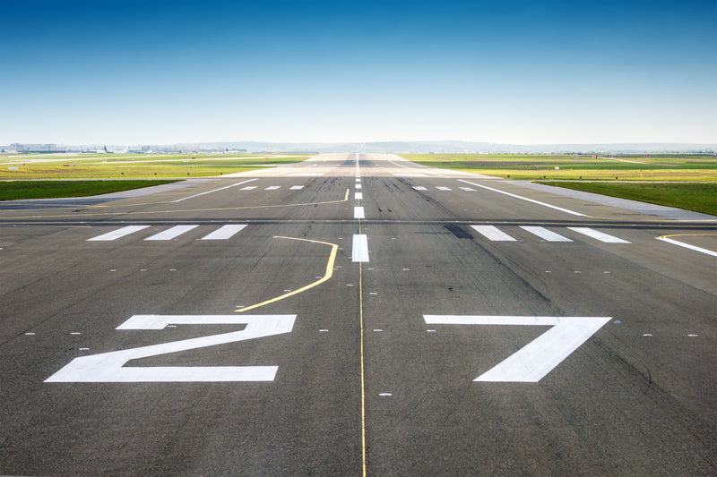 View down runway number 27